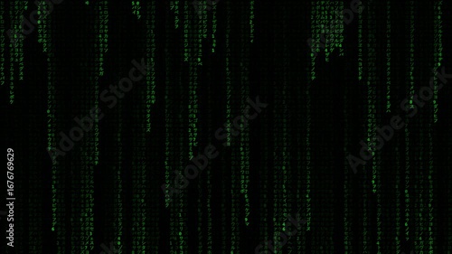 Digital Matrix Rain Code Animation