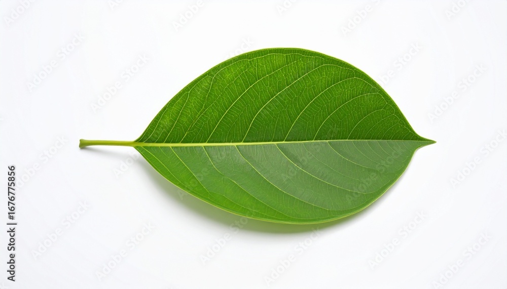 Obraz premium green leaf on a white background