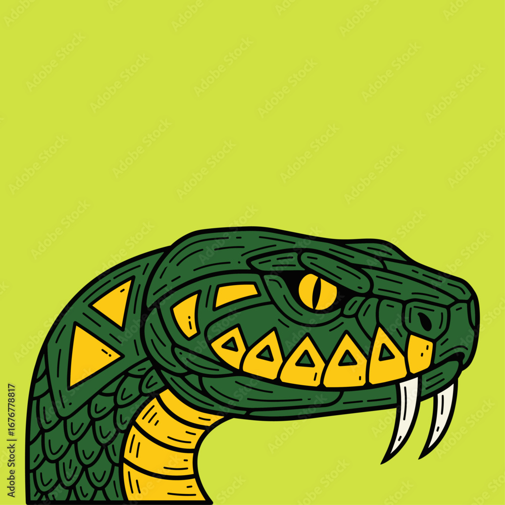 Obraz premium Snake icon logo flat vector design