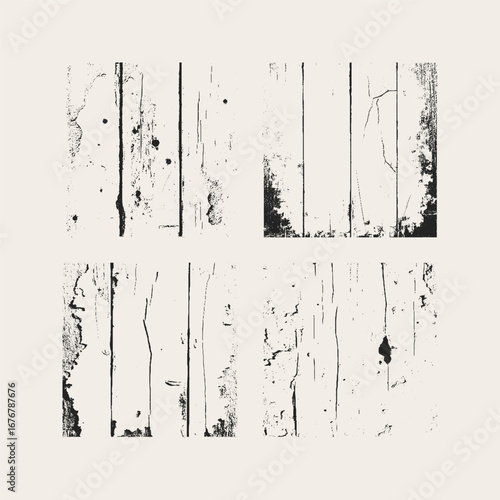 Wooden with peeling paint grunge texture stylish design element