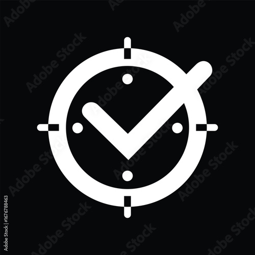 Minimal Black and White Clock for Time Management