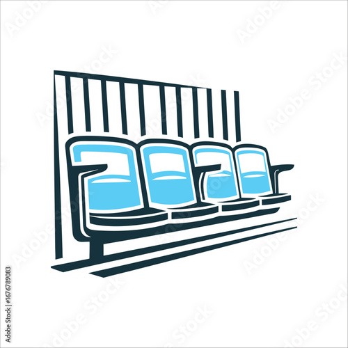 Empty Hockey Sin Bin Seats Illustration Sin Bin Chair Empty penalty seat
