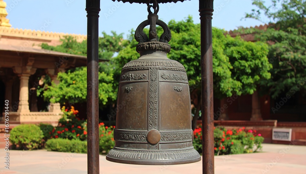 Fototapeta premium Ancient temple bell