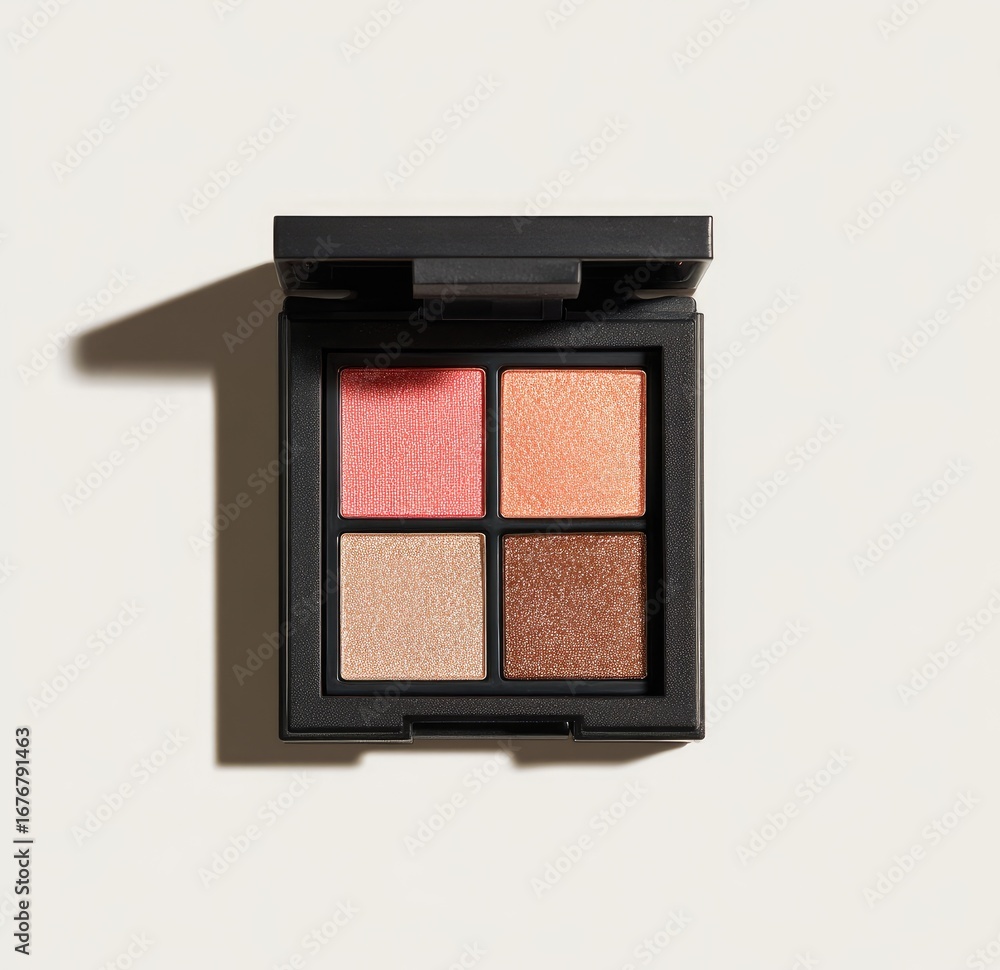 Fototapeta premium Compact eyeshadow palette, four shades