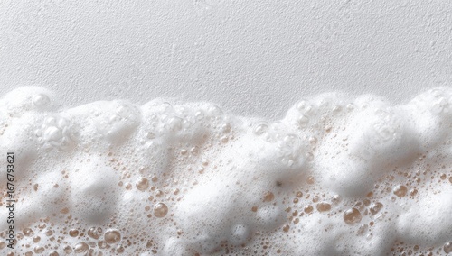 A close-up of thick, foamy bubbles