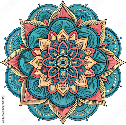 Creative floral mandala design