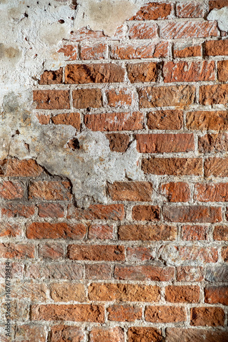 ancient imperial red brick wall