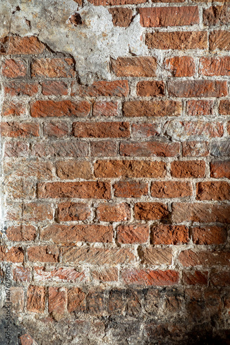 ancient imperial red brick wall