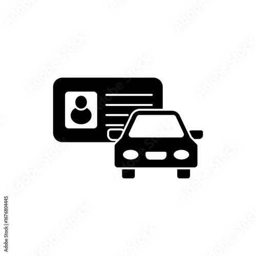 driving license icon outline editable stroke line drawing eps