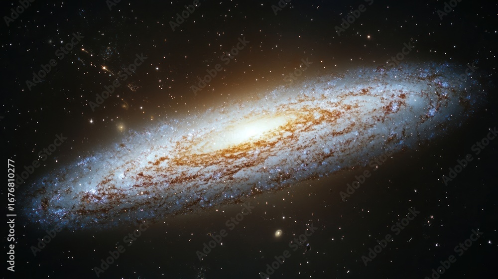 Fototapeta premium A breathtaking shot of a distant galaxy in outer space