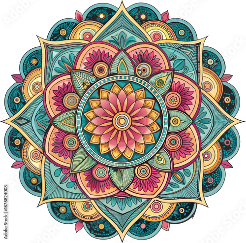 Creative floral mandala design