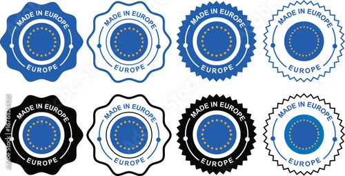 Made in Europe Certification Badges Collection