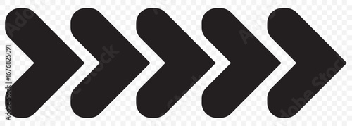 Arrow Pattern Icons – Direction, Navigation, Movement on Transparent Background. EPS 10.