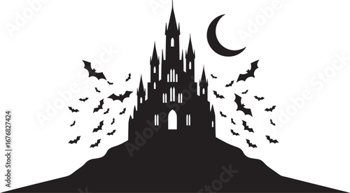 silhouette of a castle