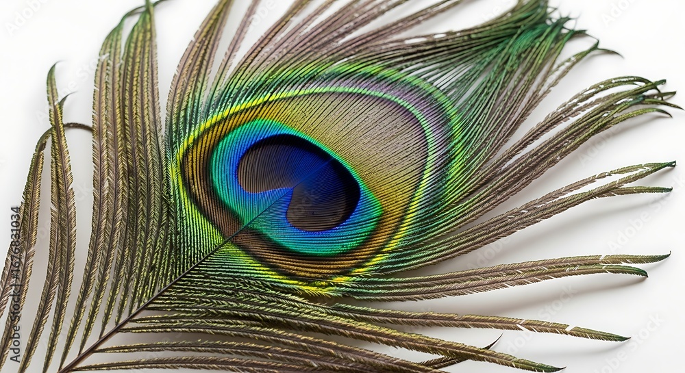 Fototapeta premium Peacock Feather Close-up.