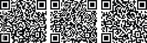 Multiple qr codes arranged horizontally on a white background