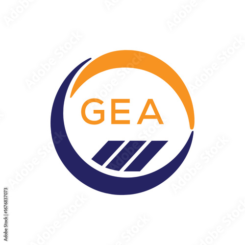 GEA Modern Company logo. GEA  Abstract Circle Company logo design for entrepreneur and business. GEA Branding best icon Business Branding.
