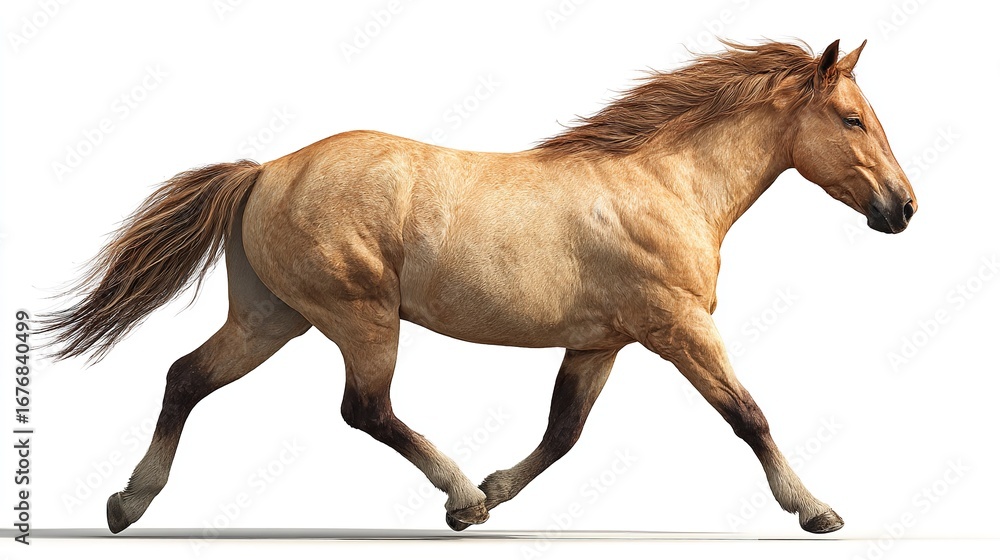Obraz premium Powerful Palomino Horse in Motion: Stunning Equestrian Photography