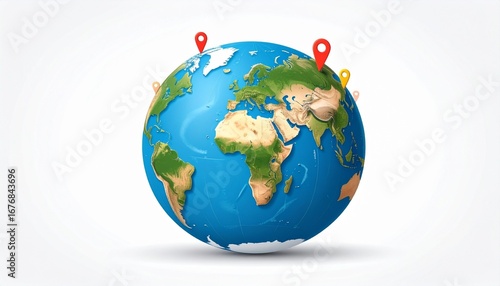earth map on the location icon 