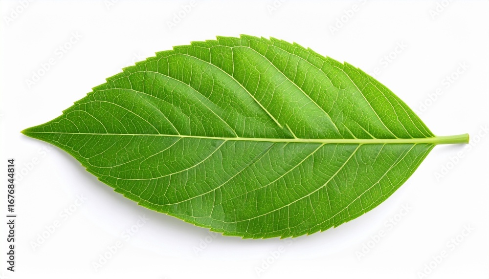 Fototapeta premium leaf on the white 