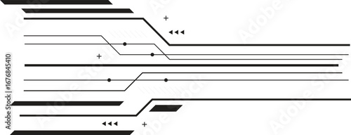 electronic circuit board on white background