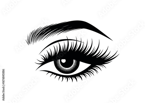 3d eyelashes logo icon design template vector eps on white background