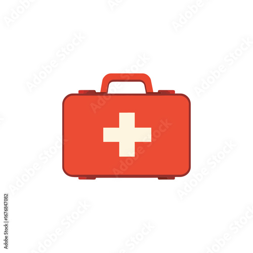 A clean, flat-style digital illustration of a red first-aid kit with a white cross on the front. This image is ideal for websites and blogs about health, safety, or medical information.

