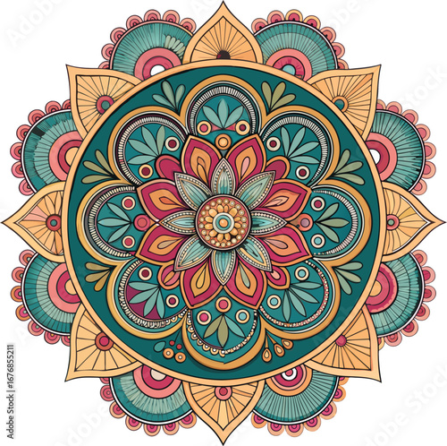 creative floral mandala design