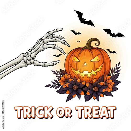 Aesthetic Halloween Graphic Spooky Trick or Treat Halloween Party