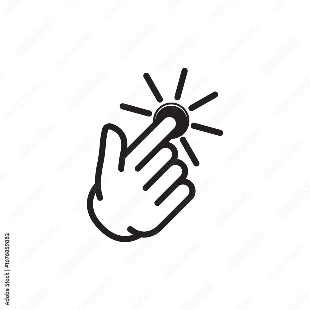 Fototapeta premium button press symbol, isolated vector illustration design