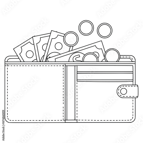 Money Wallet Icon Generative AI