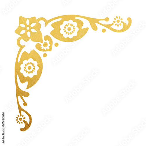 golden corner ornament - 85