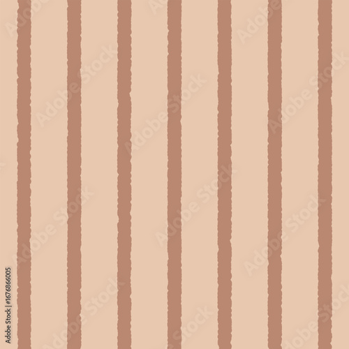 A warm terracotta stripe over a soft cream background in rough stripe style. Great for modern rustic design projects.