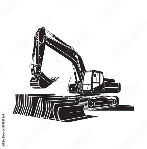 excavator and shovel