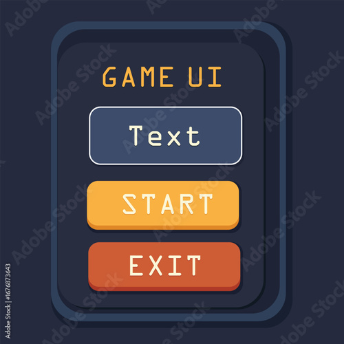 Mobile Game ui Popup illustration vector!