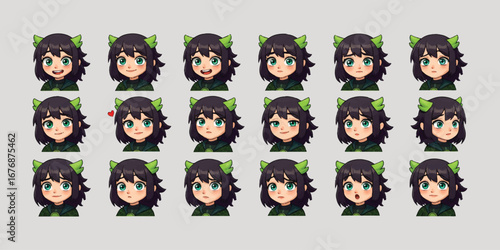 Photos Emote Icon Set – Cute Anime-Style Video Game Characters