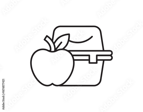 red apple in a box