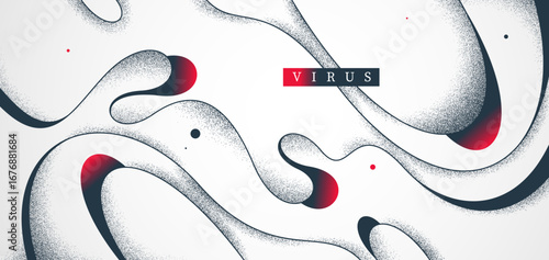 Curvy lines in dynamic motion vector abstract background, virus lifeform in mutation look like wallpaper art, fluid curve linear abstraction, wavy motion.
