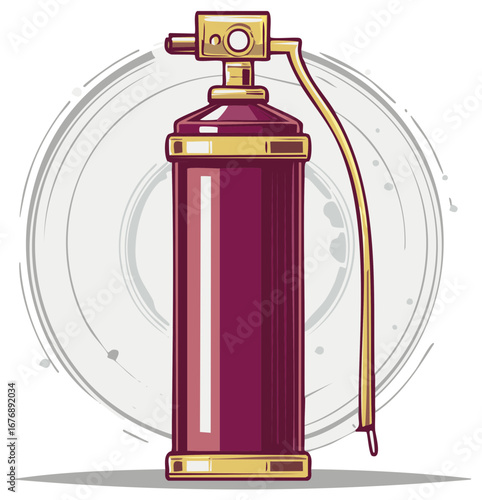 Vector Illustration of Vintage Bug or Chemical Sprayer Garden Insecticide Applicator