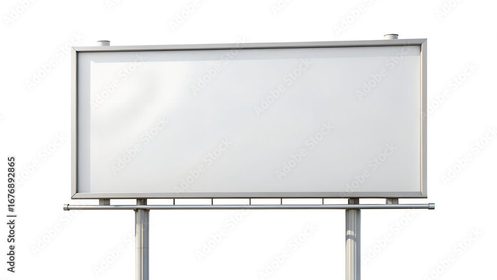 Obraz premium Blank billboard isolated on transparent background, perfect for advertising, marketing, or promotional messages in urban environments and outdoor spaces