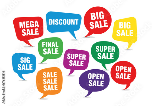Sale speech bubbles