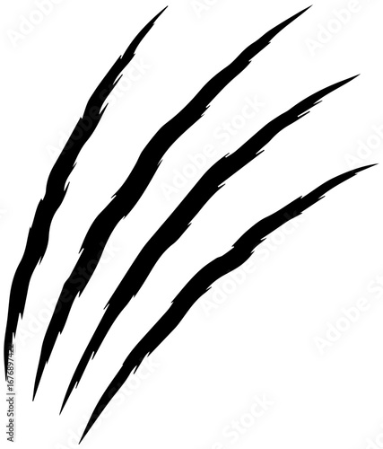 Fierce claw marks create a dynamic, aggressive texture for impactful design elements