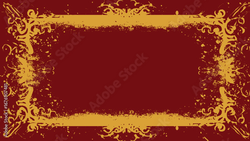 Horror and grunge style, aesthetic vector frame.