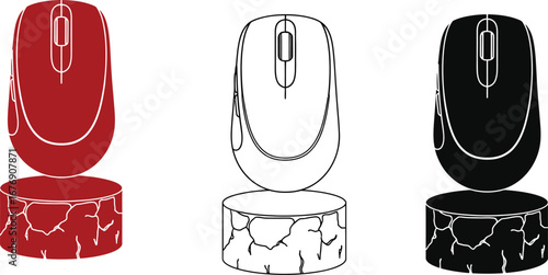 Computer mouse graphic design illustration vector images