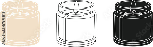 Candle light illustration aromatherapy candle scented candle