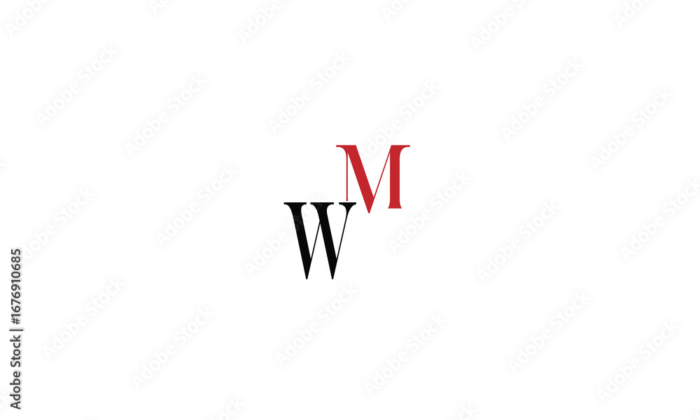 Fototapeta premium WM,WM,W,MW,MW abstract, letters, logo, monogram, style, symbols, ambitions, icons, 