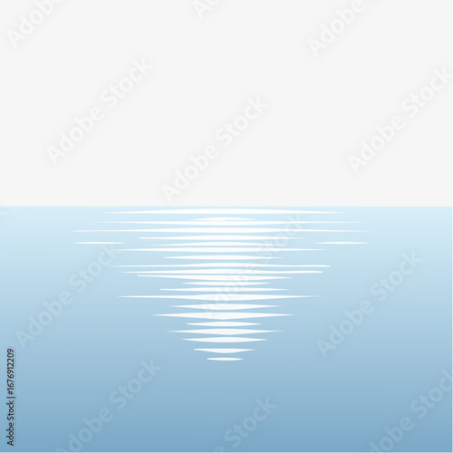 Ocean horizon line where sky meets the sea on a calm, clear day