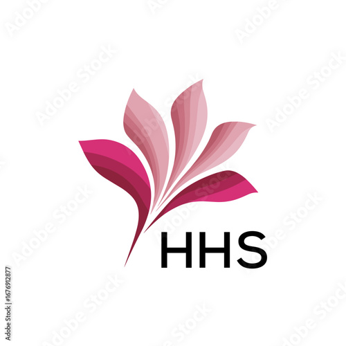 HHS Elegant Floral Abstract Logo Design, HHS Later Logo, Creative Minimal Nature Logo 

