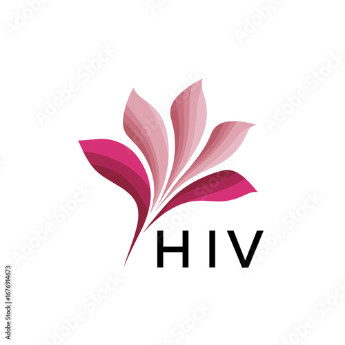 HIV Elegant Floral Abstract Logo Design, HIV Later Logo, Creative Minimal Nature Logo 

HIV floral, abstract, HIV logo, leaf, petal, pink, HIV gradient, design, icon, HIV vector, modern, HIV minimal, 