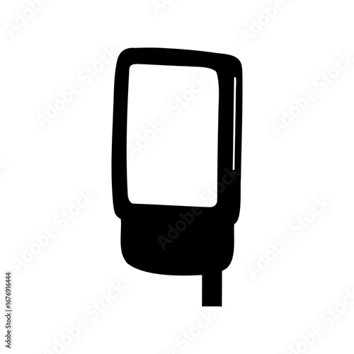 silhouette of a pager